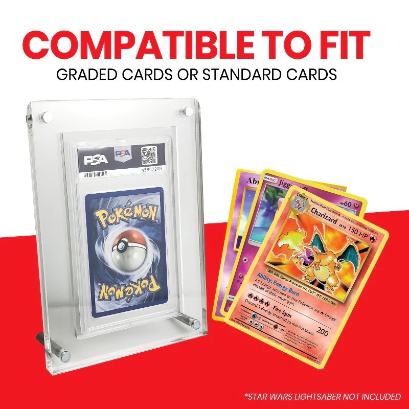 EVORETRO - Acrylique - Support de carte gradé Pokémon