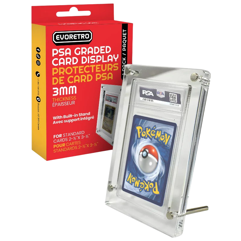 EVORETRO - Acrylique - Support de carte gradé Pokémon