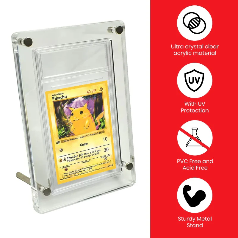 EVORETRO - Acrylique - Support de carte gradé Pokémon