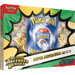 Pokémon - Coffret Méga-Évolution - Héros Transcendants - Méga‑Méganium ex / Méga‑Roitiflam ex / Méga‑Aligatueur ex - ME02.5