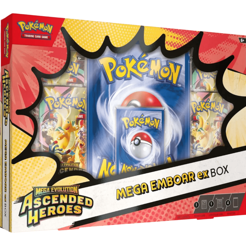 Pokémon - Coffret Méga-Évolution - Héros Transcendants - Méga‑Méganium ex / Méga‑Roitiflam ex / Méga‑Aligatueur ex - ME02.5