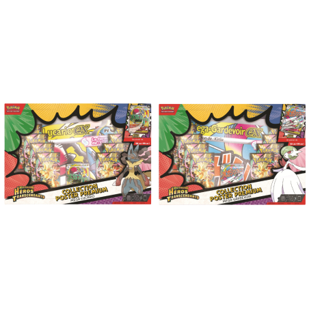 Pokémon - Coffret Collection Poster ME02.5 - Héros Transcendants - Méga-Lucario ex / Méga-Gardevoir ex