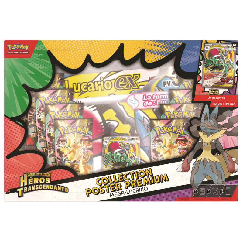 Pokémon - Coffret Collection Poster ME02.5 - Héros Transcendants - Méga-Lucario ex / Méga-Gardevoir ex