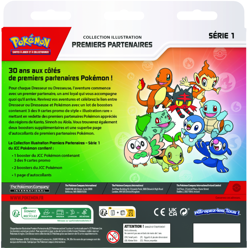 Pokémon - Coffret Collection Illustration Premiers Partenaires - Série 1 - 30 ans