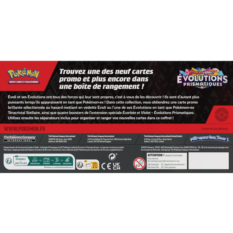 Pokémon - Boite surprise de Rangement EV08.5 - Évolutions Prismatiques