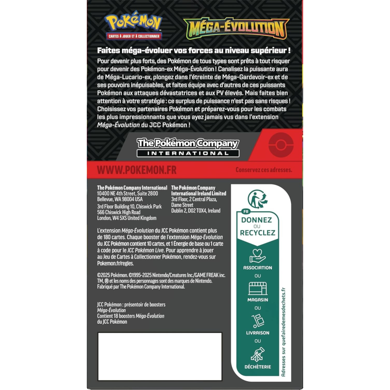 Pokémon - Demi Display de 18 boosters - ME01 - Méga-Évolution