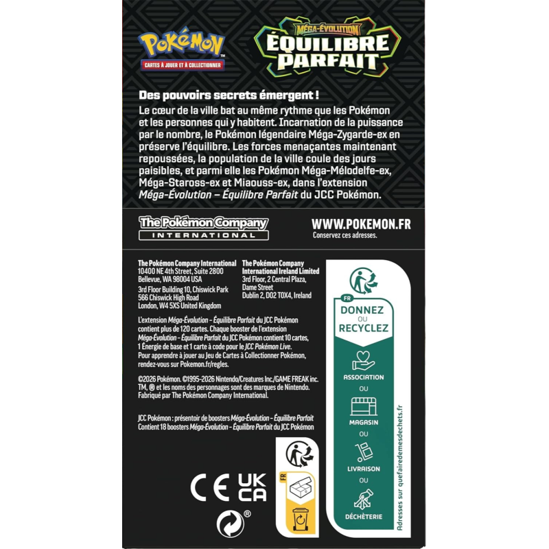 Pokémon - Demi Display de 18 boosters - ME03 - Équilibre Parfait