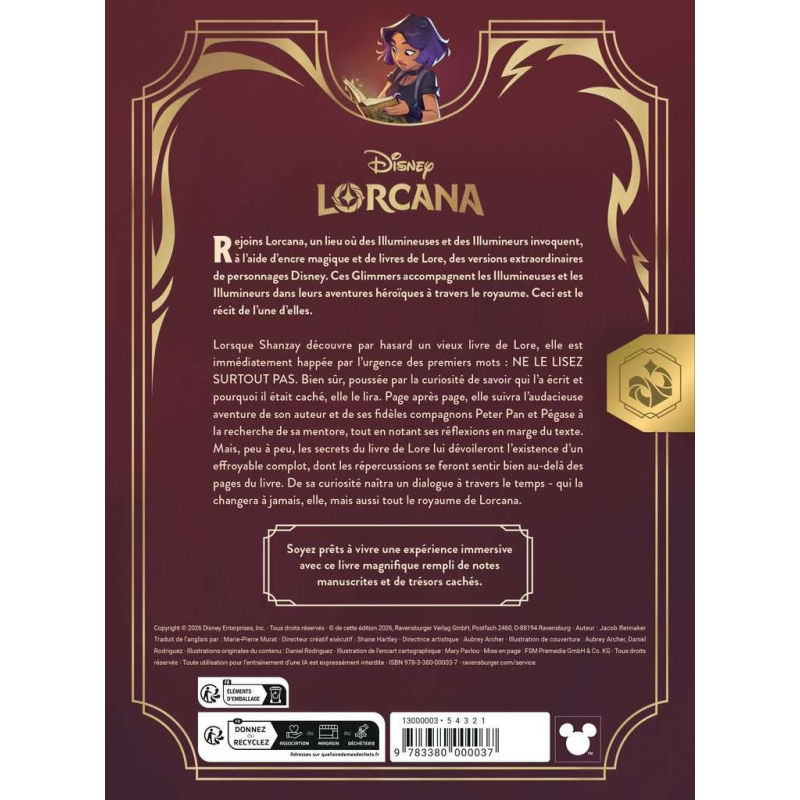Disney - Lorcana - La Quête des Merveilles : Le Livre de Lore