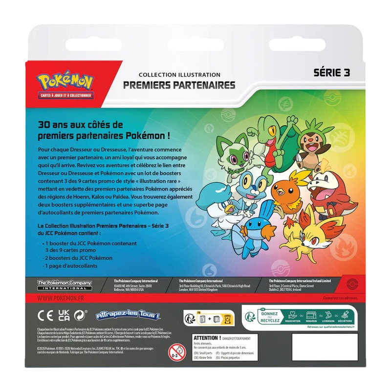 Pokémon - Coffret Collection Illustration Premiers Partenaires - Série 3 - 30 ans