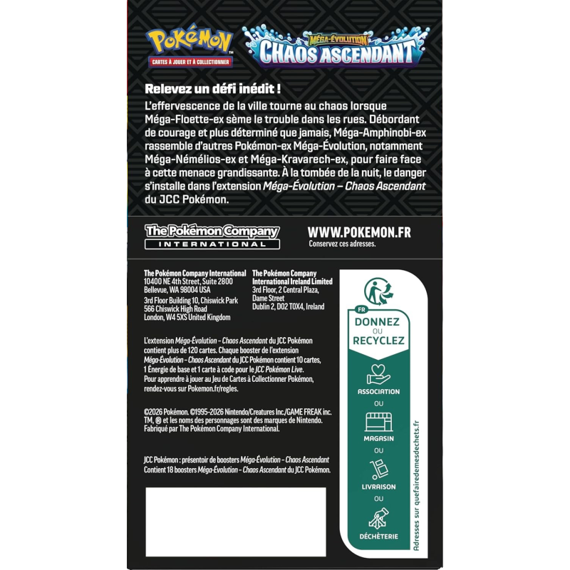 Pokémon - Demi Display de 18 boosters - ME04 - Chaos Ascendant