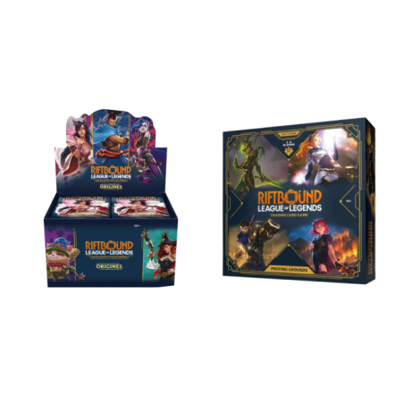 Riftbound: League of Legends TCG - Pack - Display de 24 Boosters - Set 1: Origines + Coffret Premiers Pas - FR