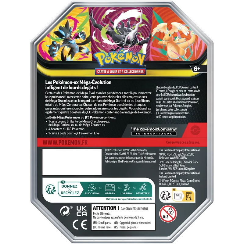 Pokémon - Pokébox - Méga Puissances - Méga-Dracolosse-ex / Méga-Darkrai-ex / Méga-Zeraora-ex
