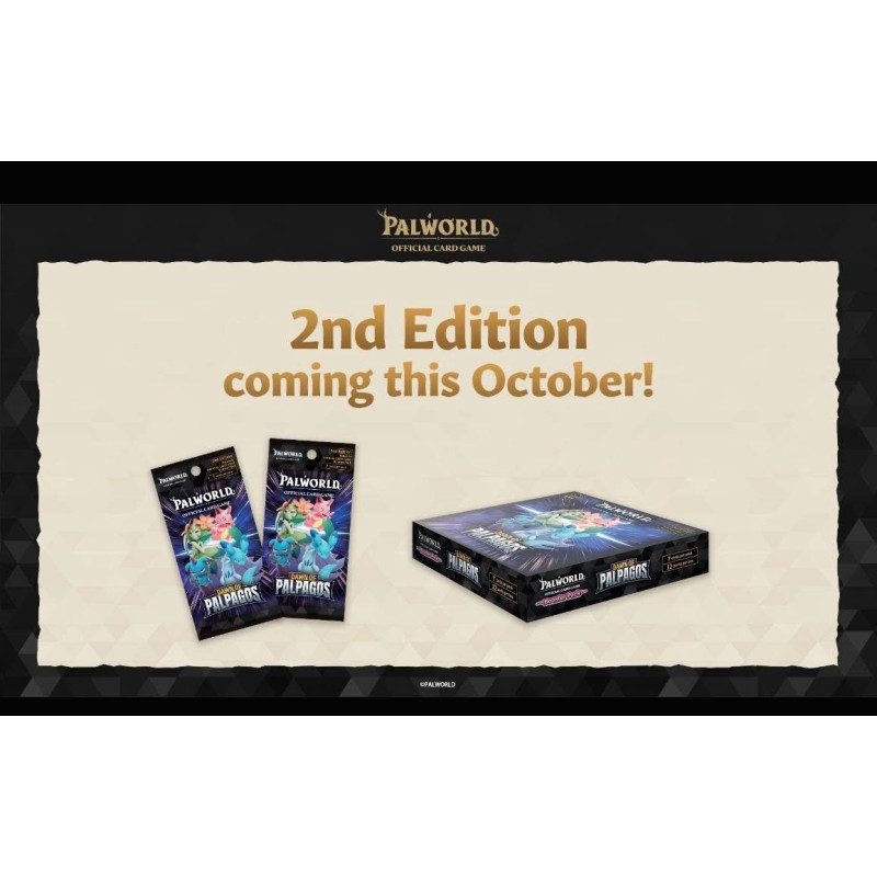 Palworld Official Card Game - Display 12 Boosters - BP01 - Dawn of Palpagos - 2nd Edition