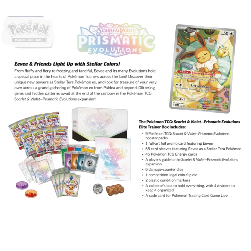 Pokémon - Elite Trainer Box - ETB SV08.5 - Prismatic Evolutions – EN