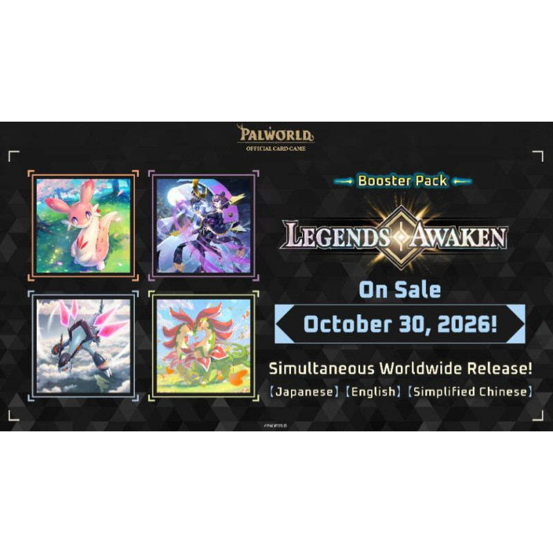 Palworld Official Card Game - Display de 12 Boosters - BP02 - Legends Awaken