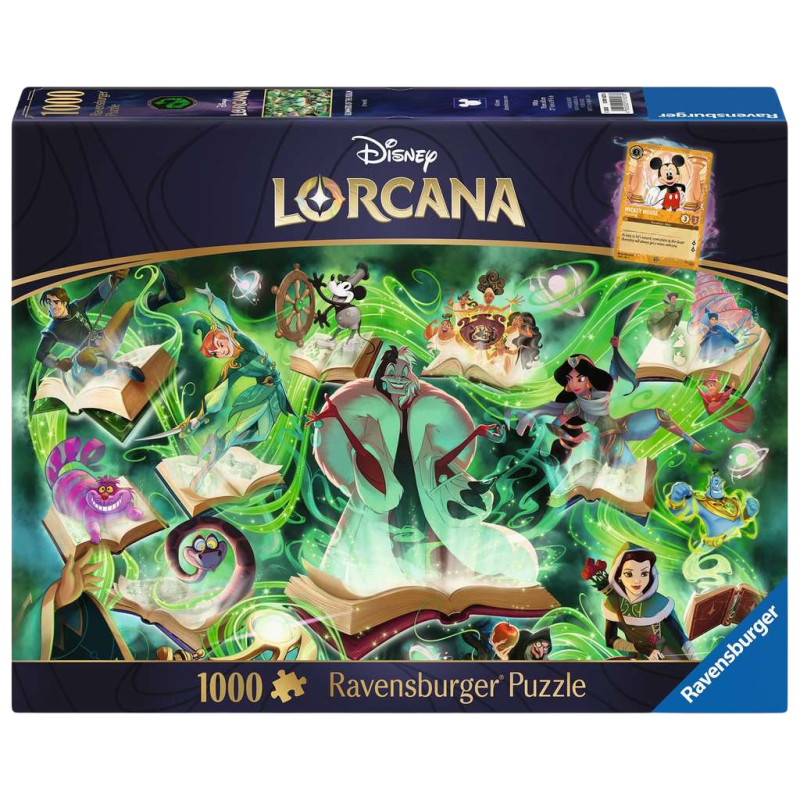 Ravensburger - Disney - Lorcana - Émeraude - Puzzle 1000P + 1 carte promo