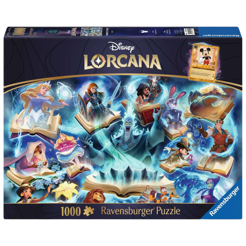 Ravensburger - Disney - Lorcana - Saphir - Puzzle 1000P + 1 carte promo