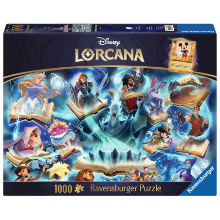 Ravensburger - Disney - Lorcana - Saphir - Puzzle 1000P + 1 carte promo