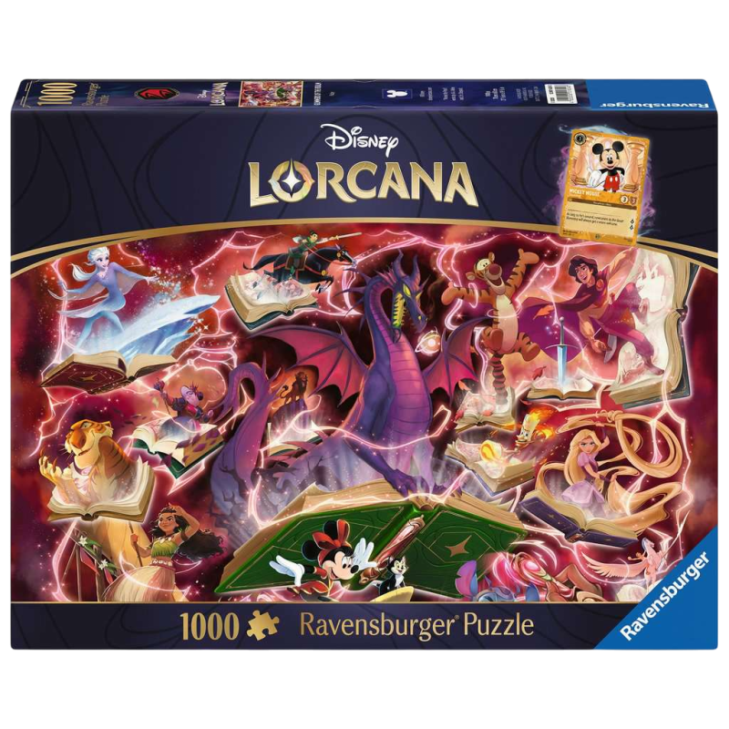 Ravensburger - Disney - Lorcana - Rubis - Puzzle 1000P + 1 carte promo
