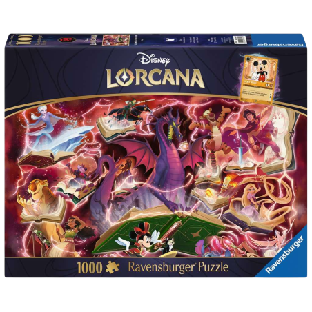 Ravensburger - Disney - Lorcana - Rubis - Puzzle 1000P + 1 carte promo