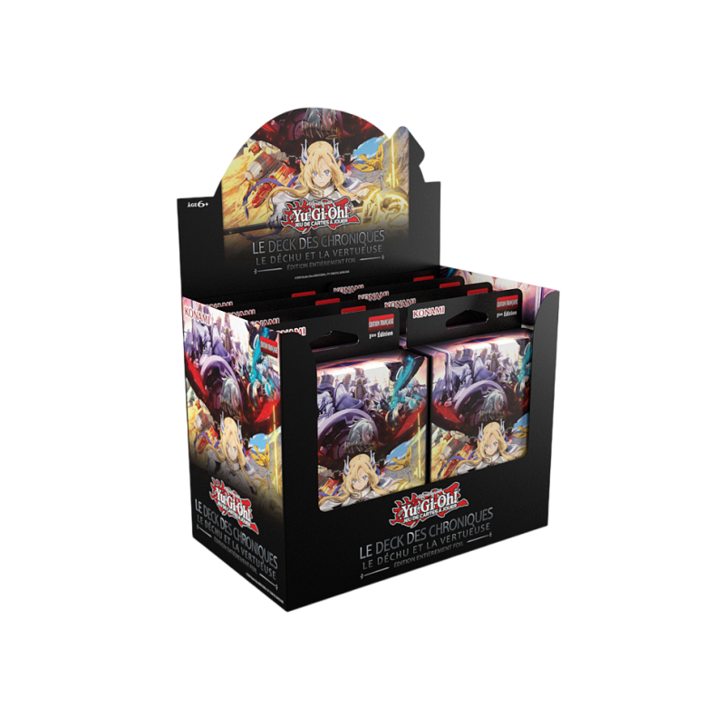 Yu-Gi-Oh! - Display de 8 Decks de Structure LE DECK DES CHRONIQUES : Le Déchu et la Vertueuse - Édition All-Foil