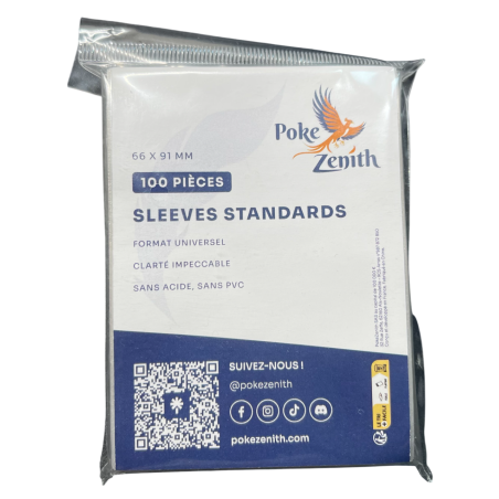 PokeZenith - Sleeves Taille standard - Transparent x100