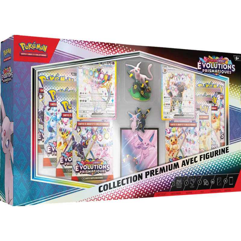 Pokémon - Coffret Premium Figurine - EV08.5 - Évolutions Prismatiques - Mentali & Noctali-ex
