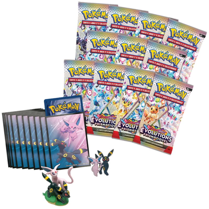 Pokémon - Coffret Premium Figurine - EV08.5 - Évolutions Prismatiques - Mentali & Noctali-ex