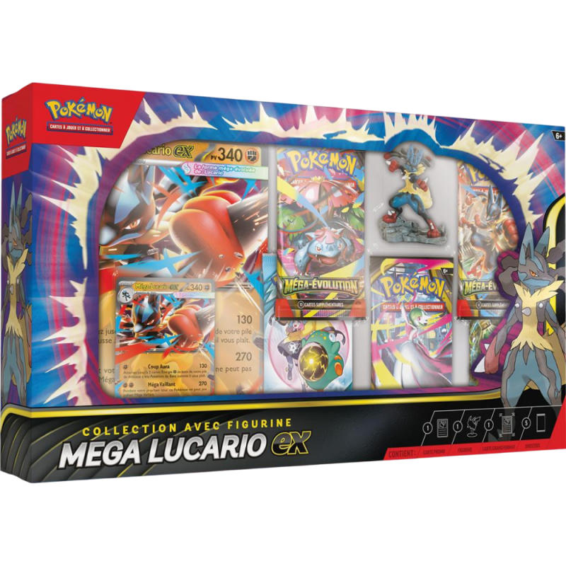 Pokémon - Coffret Premium Collection - Figurine Méga-Lucario ex