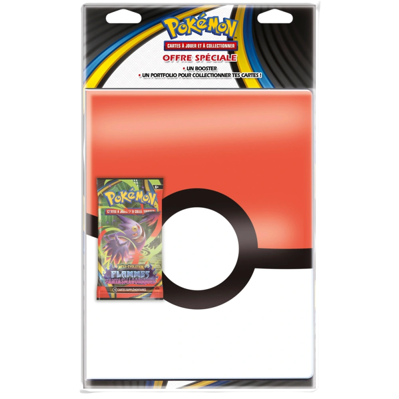 Pokémon - Pack Portfolio + Booster ME02 - Flammes Fantasmagoriques