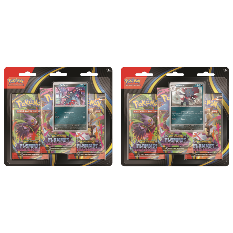 Pokémon - Tripack ME02 - Flammes Fantasmagoriques - Dimoret / Farfuret