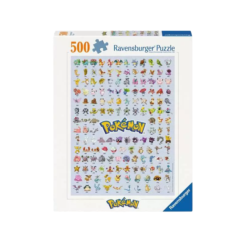 Ravensburger - Pokémon - Puzzle - 500 Pieces - Pokédex 1ère Génération