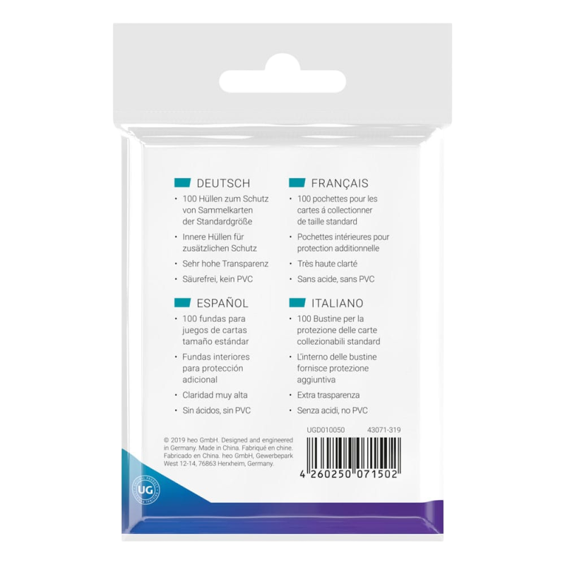 Ultimate Guard - Sleeves Taille standard - Precise-Fit Transparent x100