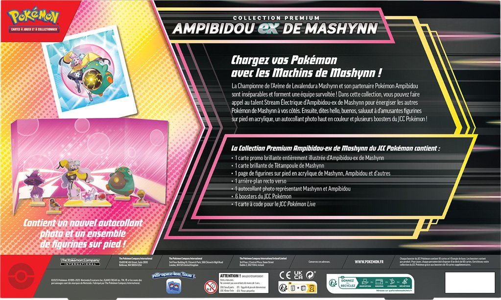 Pokémon Coffret Premium Ampibidou Ex de Mashynn Officiel Fr Neuf EN